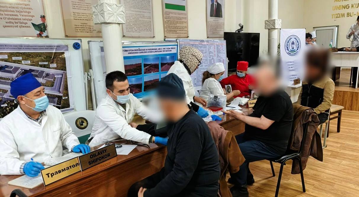 Андижондаги 3-сон тергов ҳибсхонасида тиббий кўрик ташкил этилди