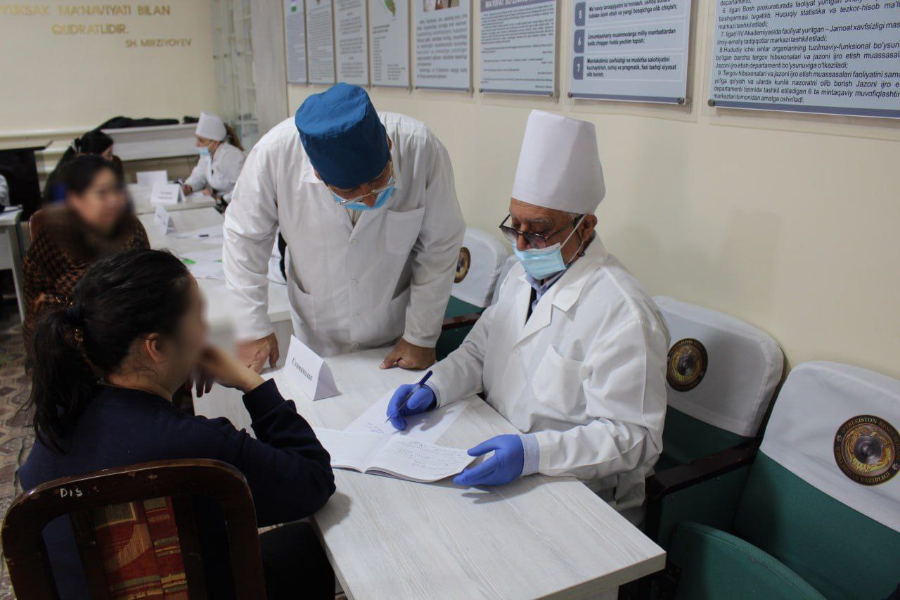 Persons held in a pre-trial detention facility in Syrdarya Region underwent medical examination