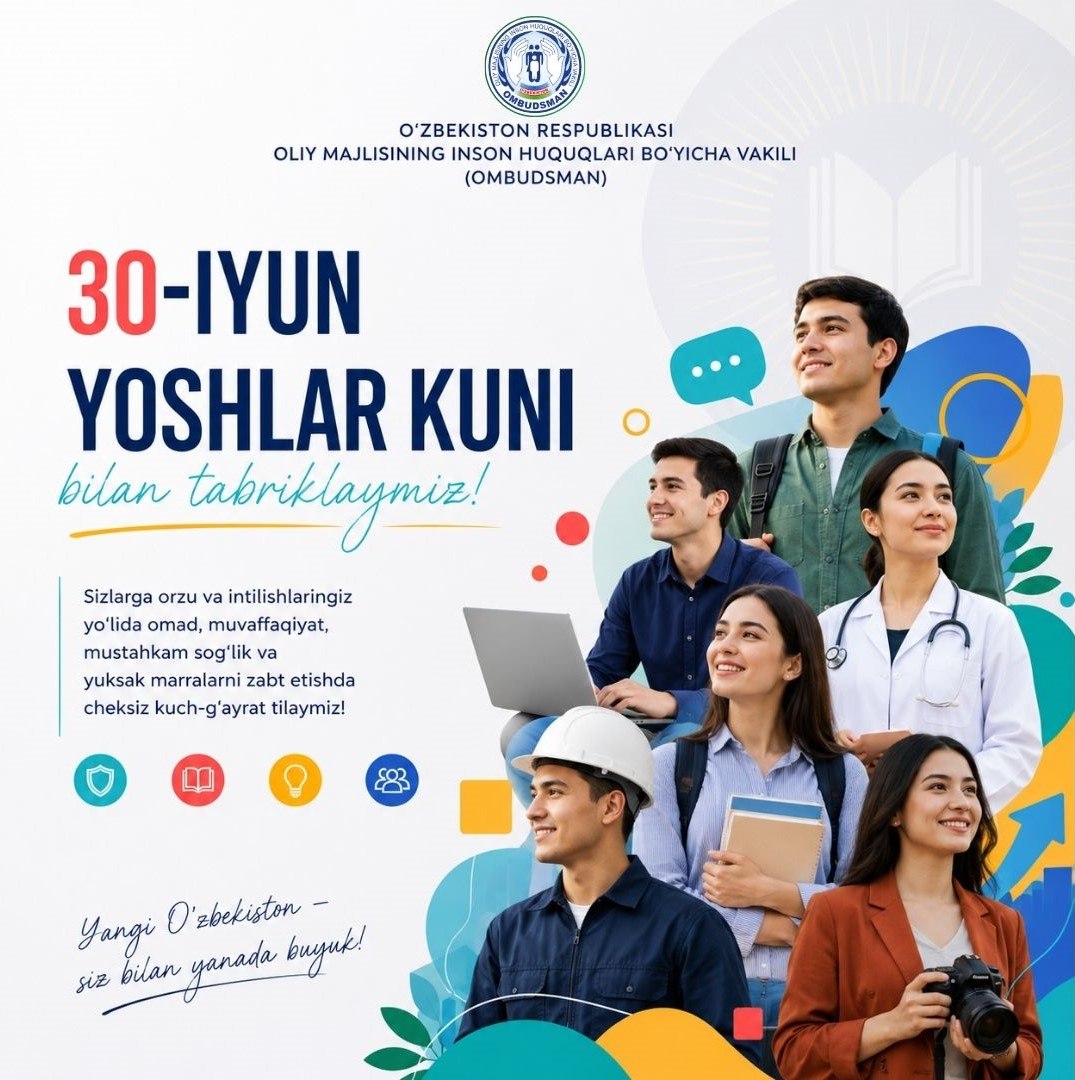 Oʻzbekiston kelajagini barpo etuvchi avlodga ezgu tilaklar